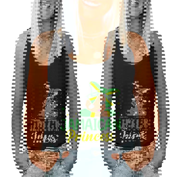 Jamaican Princess Jamaica Girl Melanin Cute Jamaican Flag Women Tank Top