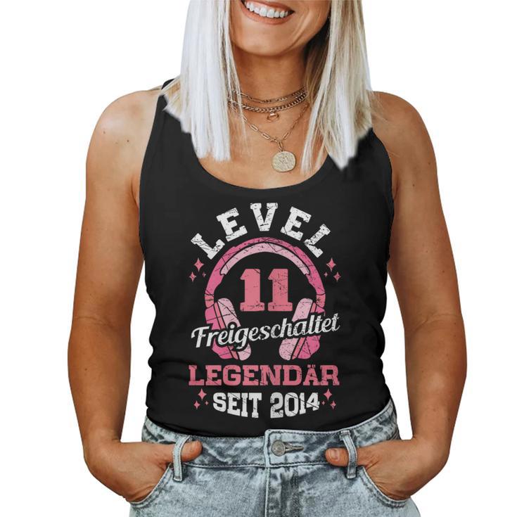 Level 11 Years Girl's Birthday Gamer Girl Gamer 2014 Tank Top Frauen