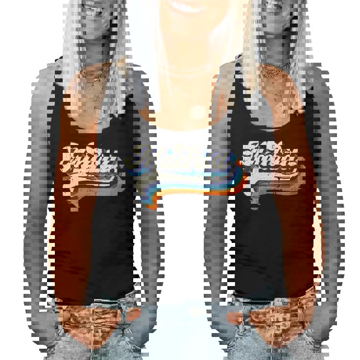 Madrid Ciudade De España Retrointage Souvenir Cuello Camiseta sin mangas para mujer