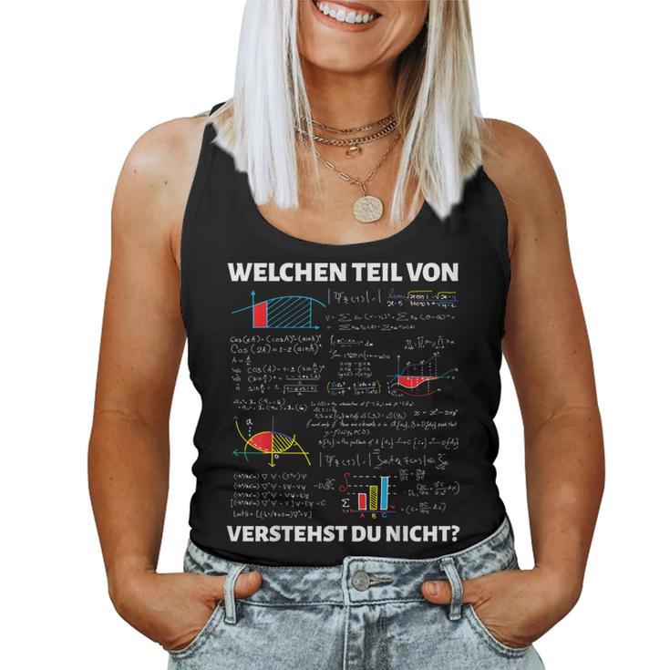 Math Teacher Algebra Maths Saying Tank Top Frauen