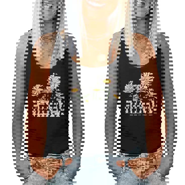 Meemaw Floral Chamomile Mother's Day Meemaw Women Tank Top