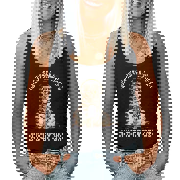 Mike Echo Oscar Whiskey Ham Radio Cat Women Tank Top