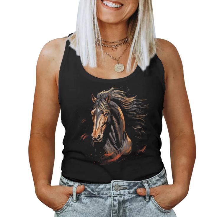 Mustang Horse Wilderness Colourful Horse Lovers Animal World Riding Tank Top Frauen