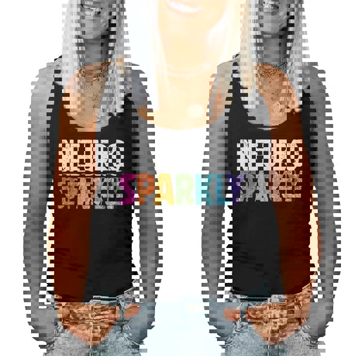 Neuro Sparkly Sped Teacher Autism Awareness Neurodiversity Women Tank Top