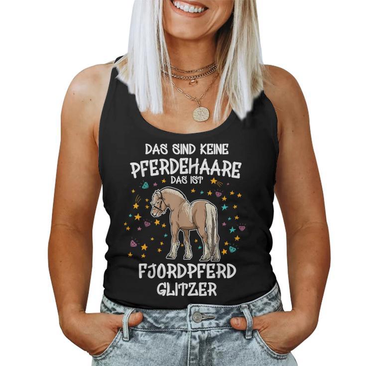 Norwegian Fjord Horse Glitter Horse Riding Fjordi Tank Top Frauen