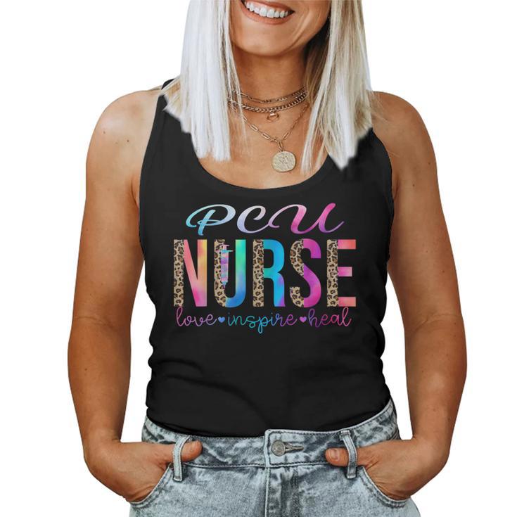 Pcu Nurse Love Inspire Heal Watercolor Small Black Women Tank Top