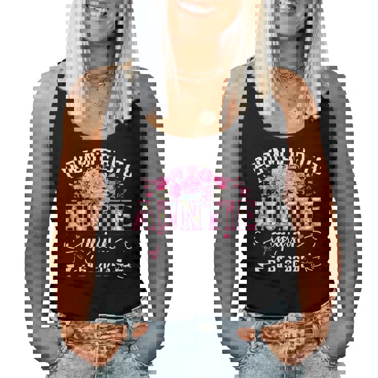 Promoted To Auntie Again Est 2025 Floral Soon To Be Auntie Women Tank Top
