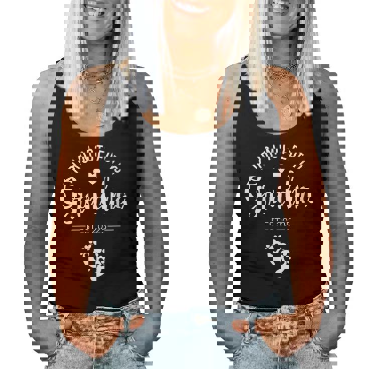 Promoted To Grandma Est 2025 For New Baby Women Tank Top