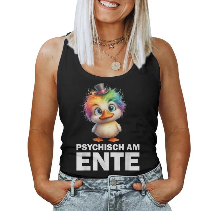 Psychisch Am Ente Crazy Duckintage Party Motif Tank Top Frauen