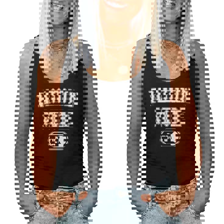 Raccoon Mode On Animal Lover Women's Tank Top - Cute Trash Panda Design