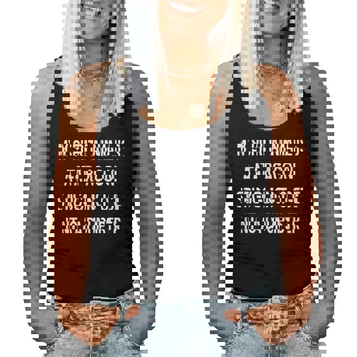 Raccoon Spirit Animal Tank Top - Sarcastic & Humorous for Women