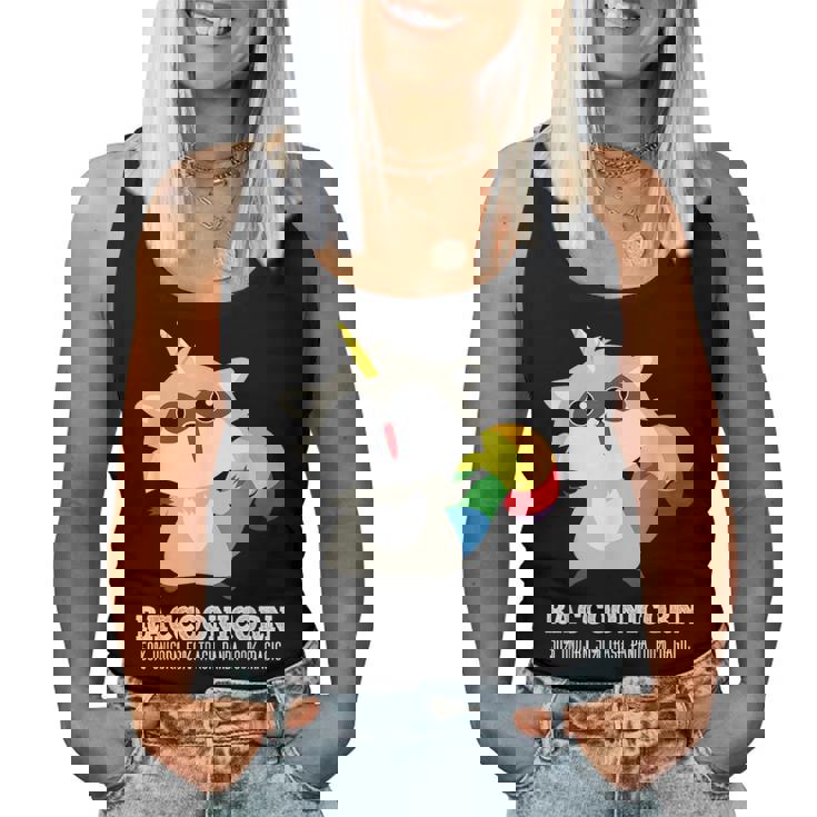 Raccoonicorn Fantasy Women's Tank Top - Whimsical Boho Style