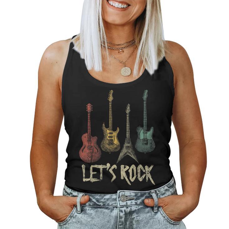 Lets Rock N Roll Guitar Retro Women's Tank Top Frauen