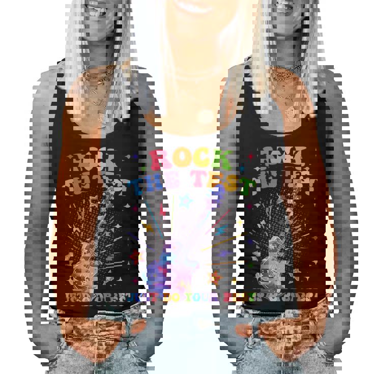 Rock The Test Testing Day Teacher Student Just Do Your Best Women Tank Top