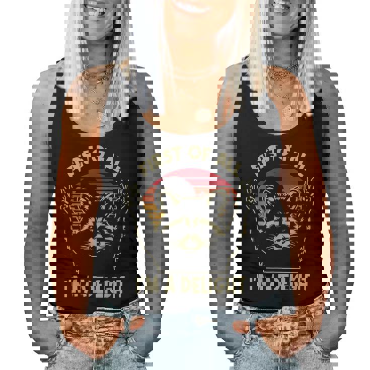 Sarcastic Raccoon Lover Tank Top for Women | Fun & Playful