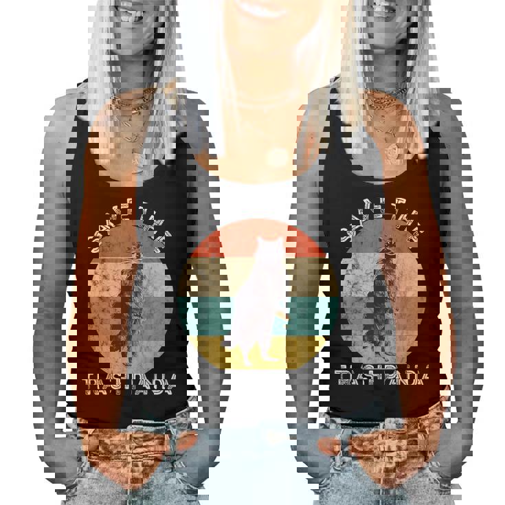 Save The Raccoon Retro Sunset Women's Tank Top