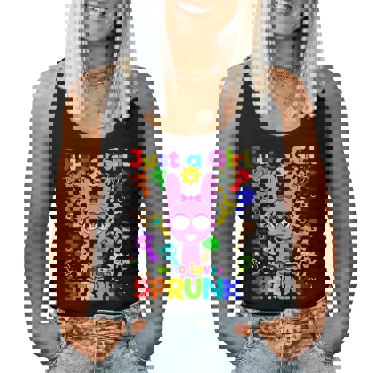 Sprunki Girls Fan Just A Girl Who Loves Sprunki Beats Camiseta sin mangas para mujer