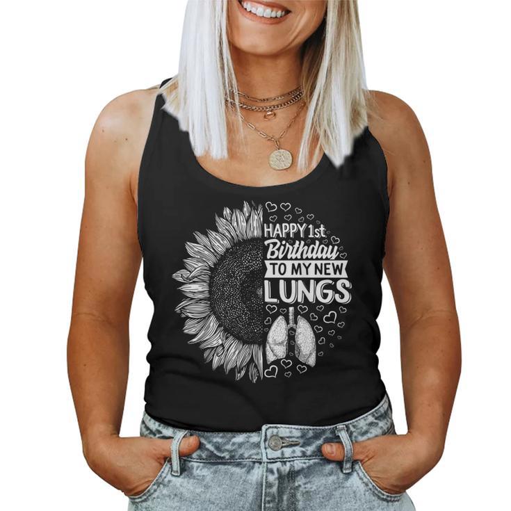 Survivor Of Lung Transplantation Happy 1St Birthday My New Lunge Tank Top Frauen