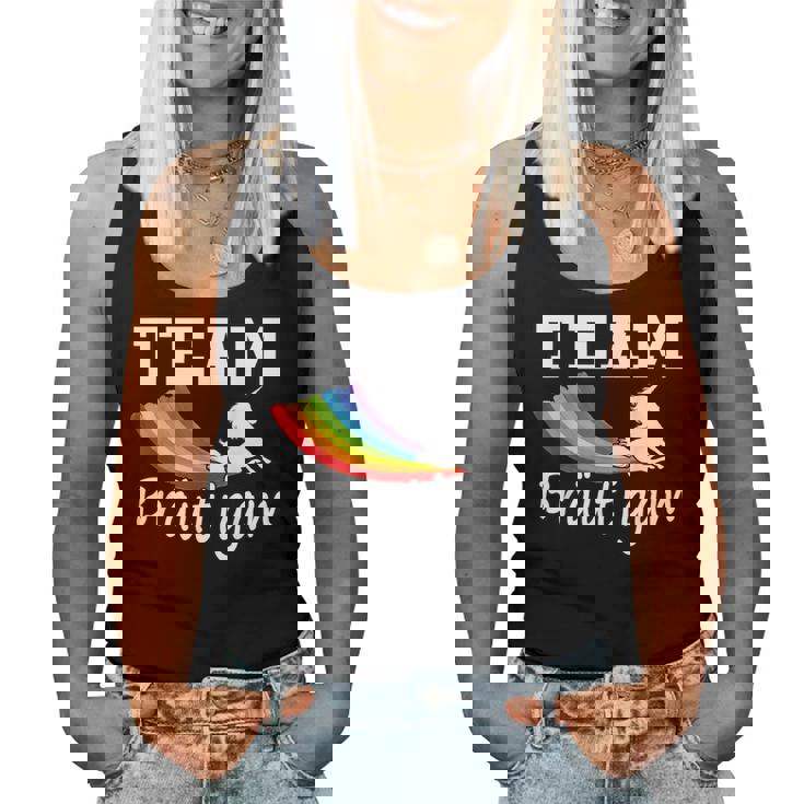 Team Groom Unicorn Rainbow Gay Lgbt Tank Top Frauen