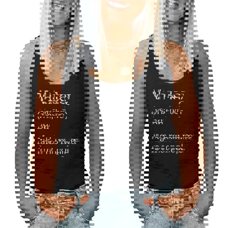 Vintage Whiskey Drinkers Definition Of Whisky Camiseta sin mangas para mujer