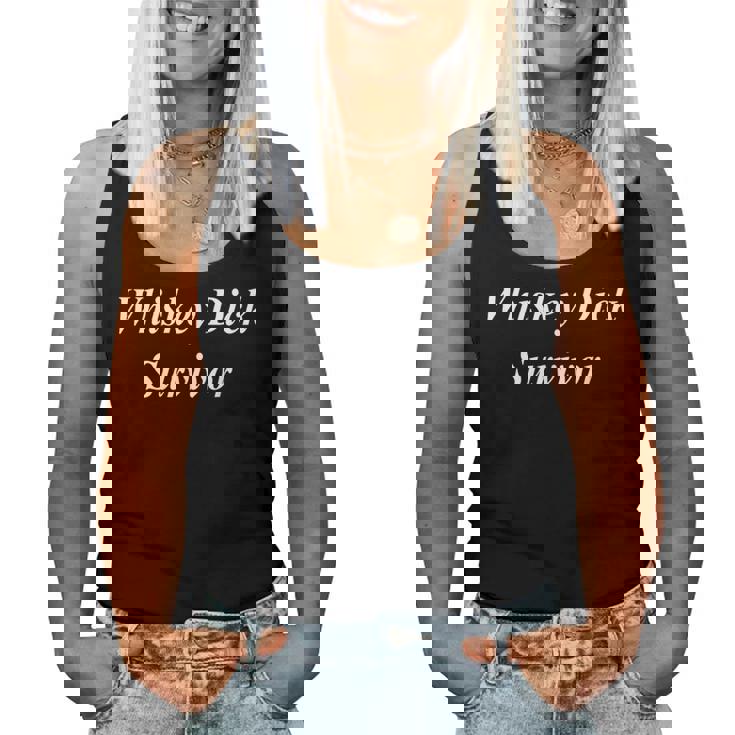 Whisky Dick Survivor Raunchy Girl Night Out Party Camiseta sin mangas para mujer