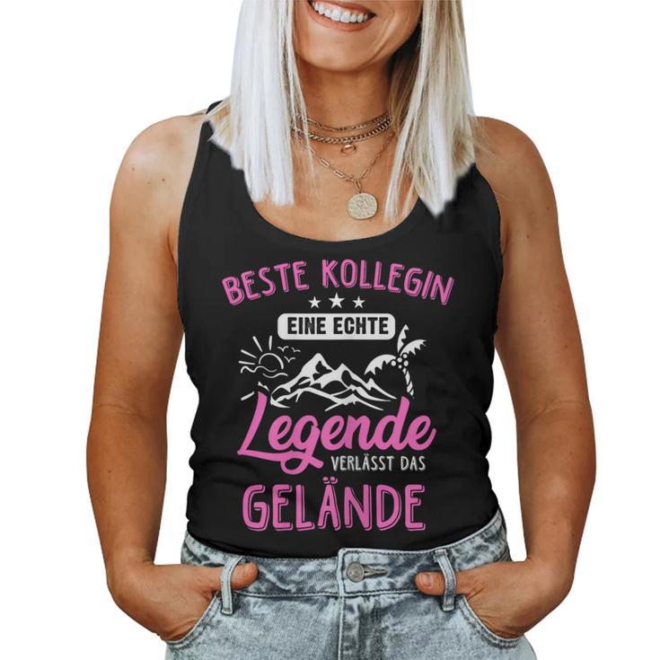 Women's Beste Kollegin Eine Legendeerleaves Das Gelände Tank Top Frauen