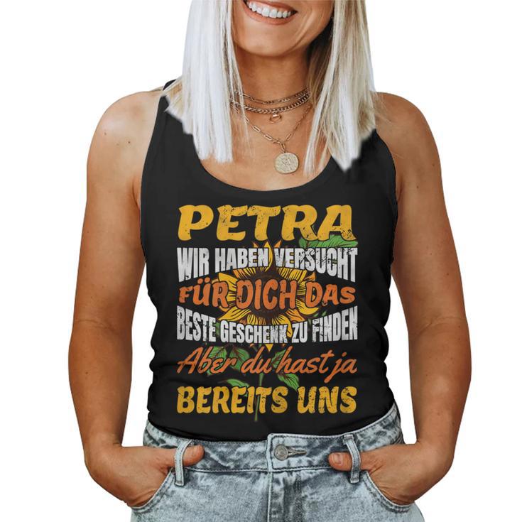 Women's First Name Petra Personalised Name Tank Top Frauen