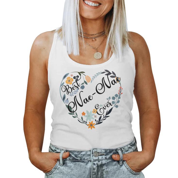 Best Nae-Nae Ever Heart Flower Blessed Grandma Mother's Day Women Tank Top