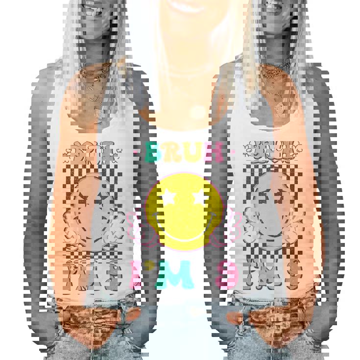 Bruh I'm 9 Groovy 9Th Birthday 9 Years Old Girls Boys Women Tank Top