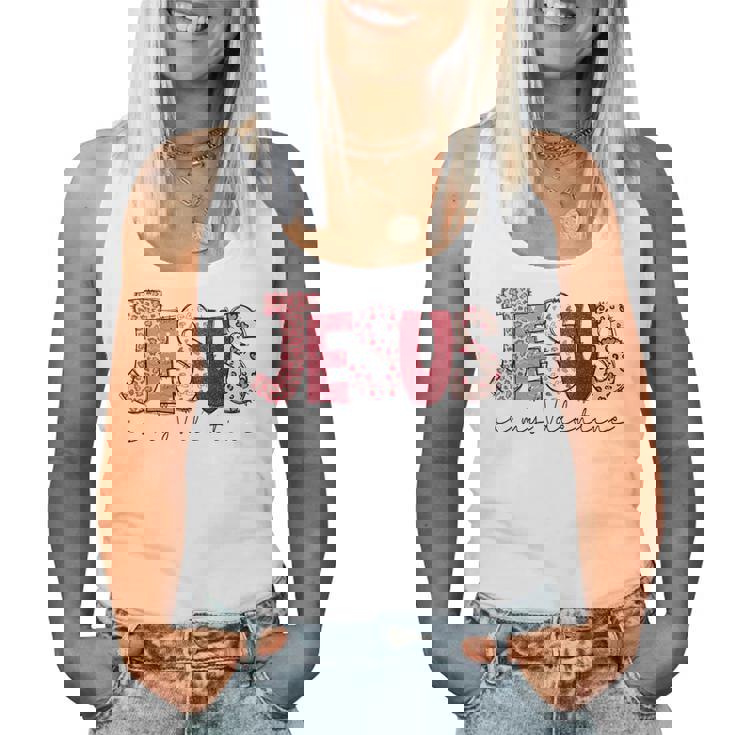Christian Valentine Day Jesus Religious Valentine Girl Women Tank Top