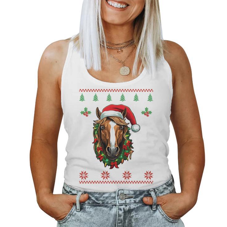 Christmas Jumper With Horse Pony For Adults And Children Tank Top Frauen