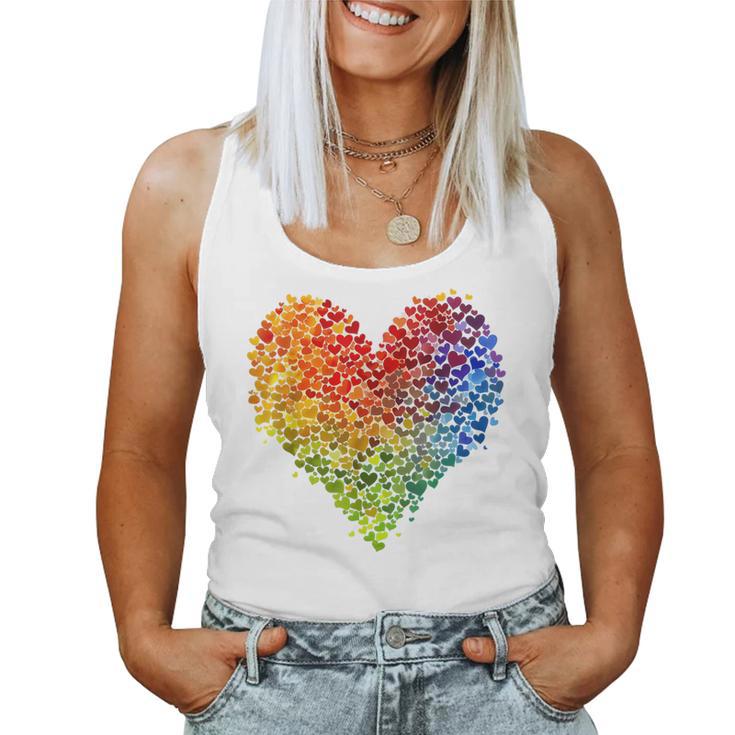 Csd Parade Rainbow Lgbt Heart Lgbtq Flowers Pride Love Tank Top Frauen