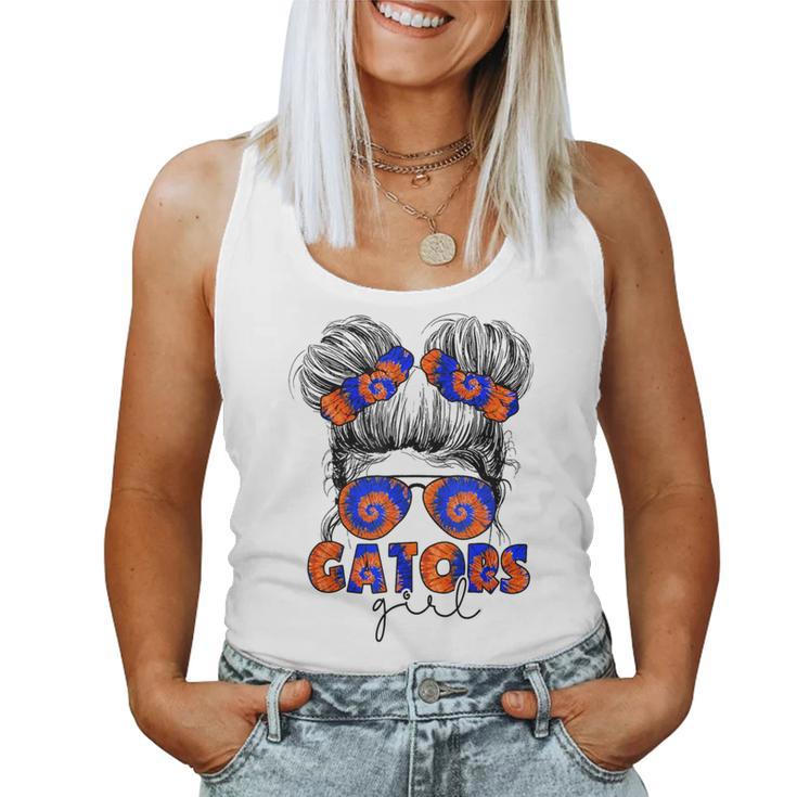 Gators Inspirational Gators Girl Messy Bun Women Tank Top
