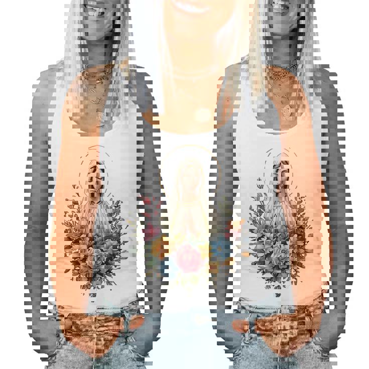 Our Lady Of Fatima Mother Mary Saint Mary Powerful Symbol Women Tank Top