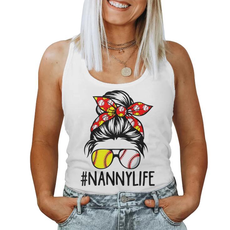 Nanny Life Softball Baseball  Women Tank Top