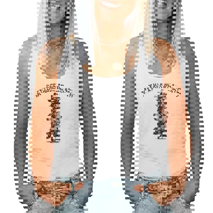 Raccoon Cowboy Women's Tank Top – Quirky Western Fun