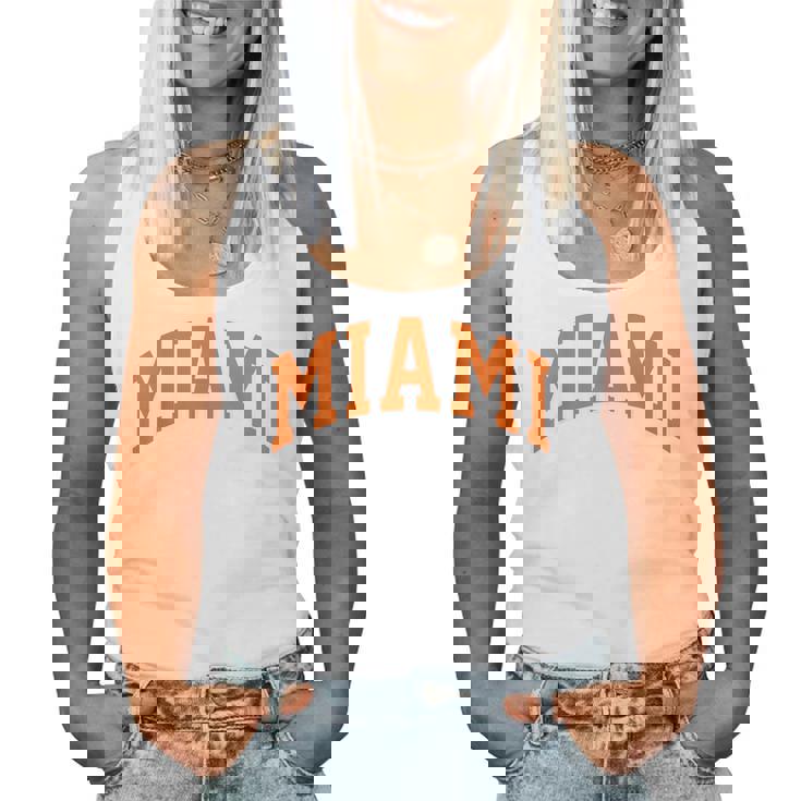 Retro Miami Miami Vintage Classic Orange Green Fl Women Tank Top