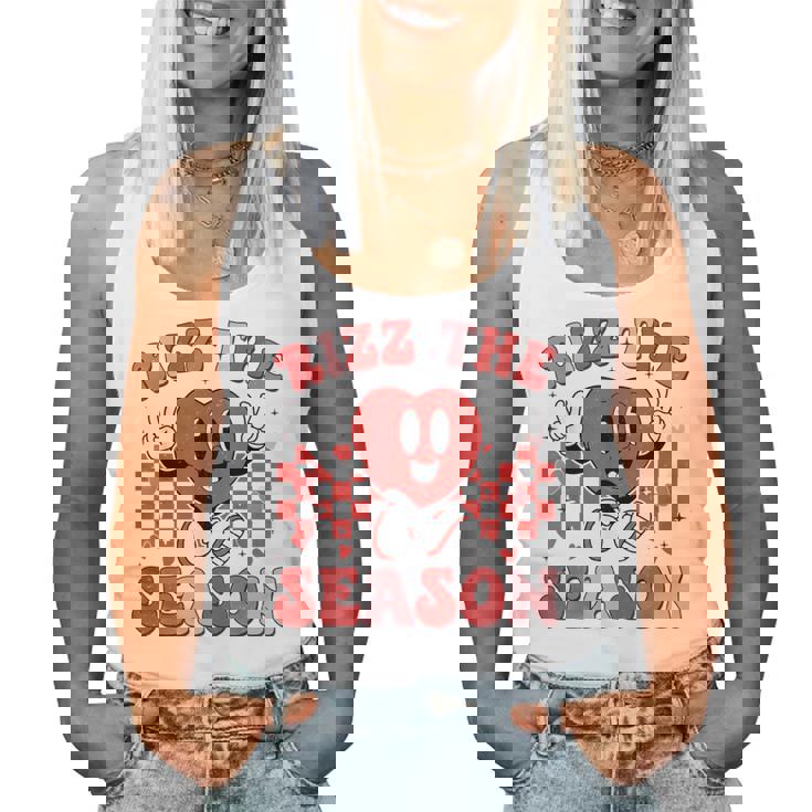 Rizz The Season Valentine Groovy Valentine Rizzler Women Tank Top