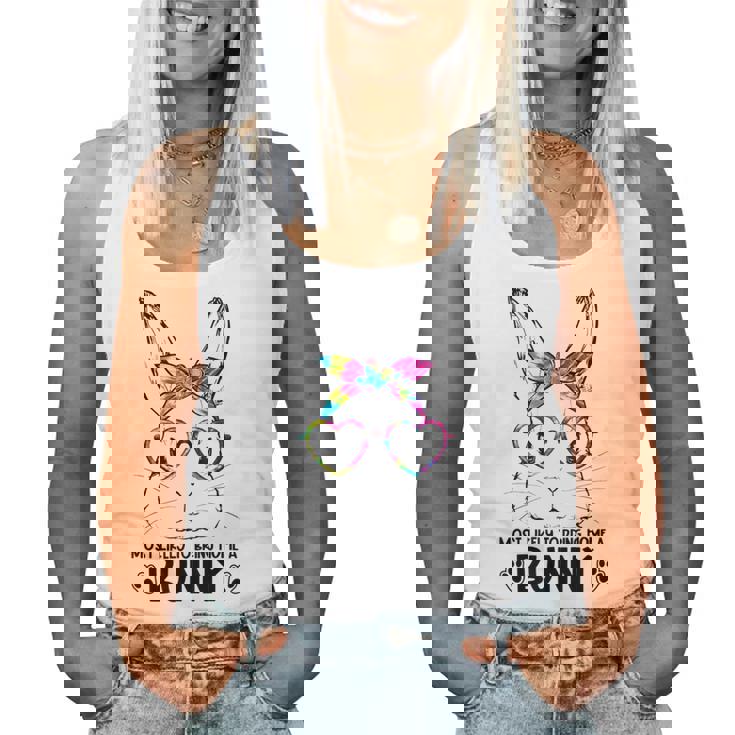 Tie-Dye Bunny Face Girls Most Likely To Bring Home A Bunny Women Tank Top