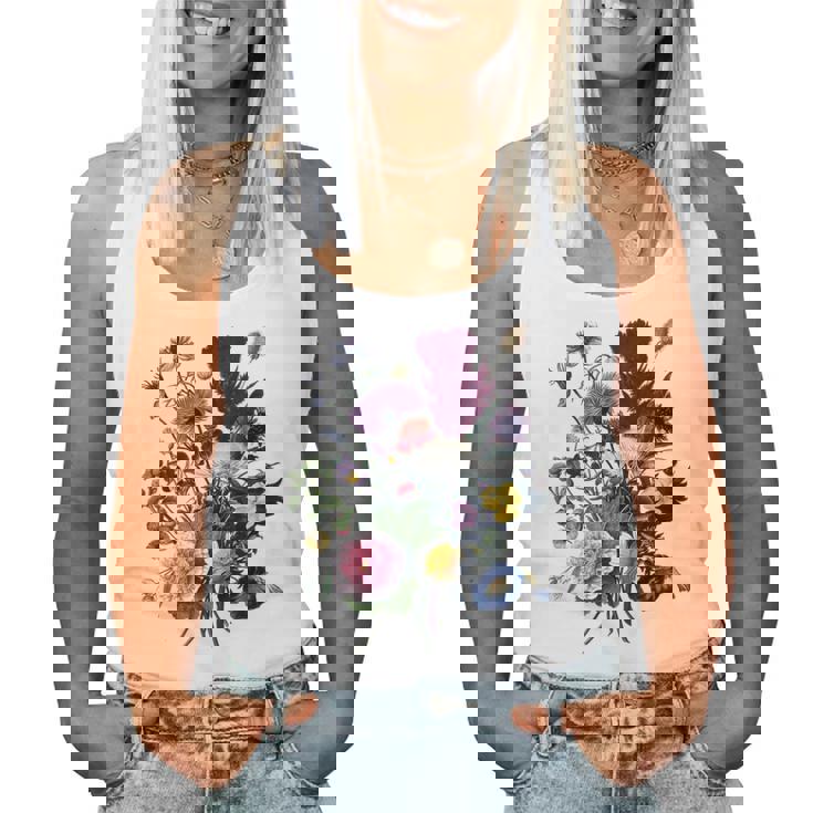 Vintage Botanische Blume Wildflower Garden Botanics Tank Top Frauen