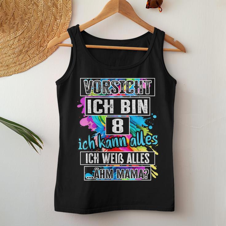 8Th Birthday Girl Boyorsicht Ich Bin 8 Years Tank Top Frauen Lustige Geschenke