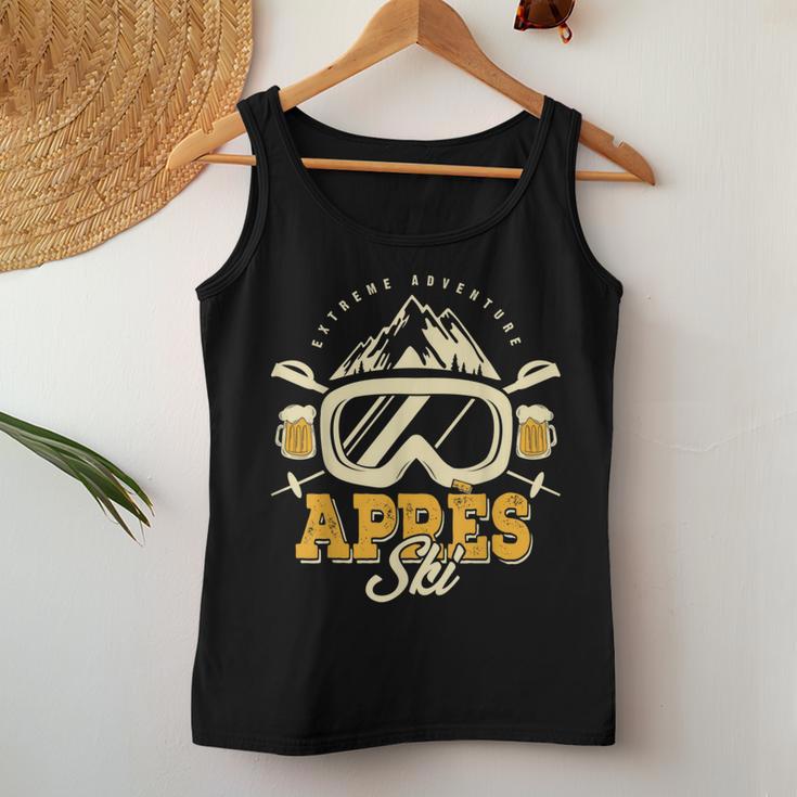 Apres Ski Party Outfit Beer And Drinks After Ski Mountain Tank Top Frauen Lustige Geschenke