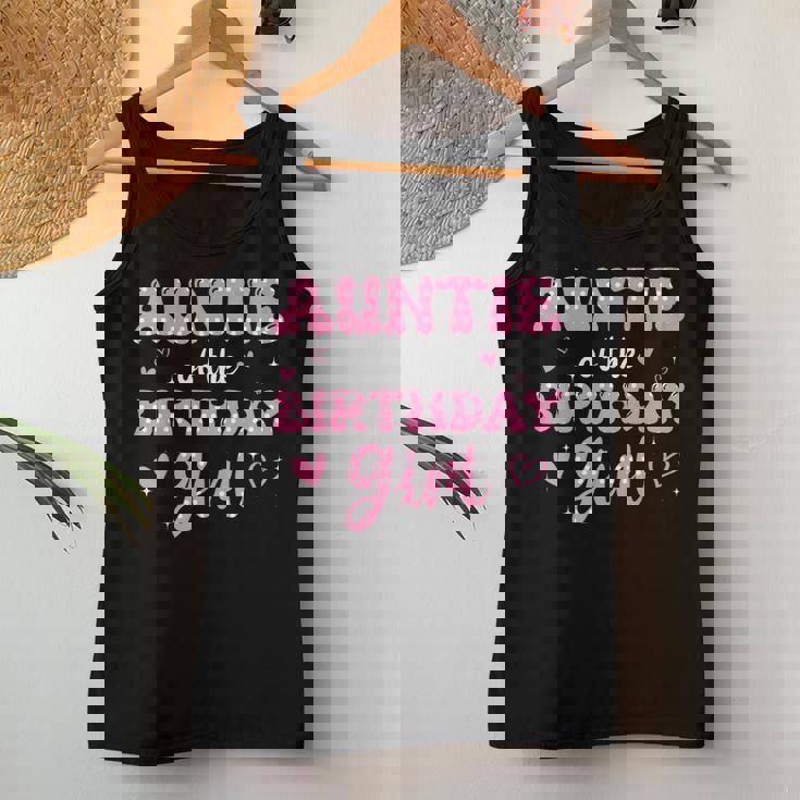 Auntie Of The Birthday Pink Girl Matching Family Women Tank Top Personalized Gifts