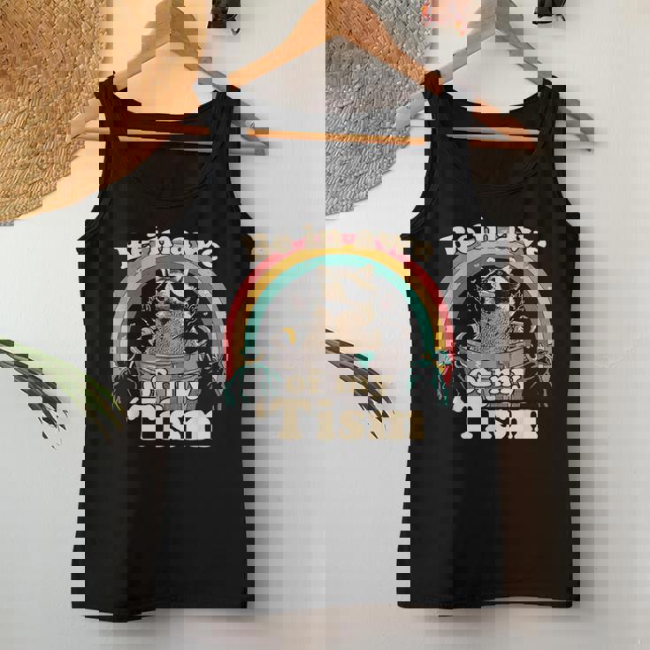 Autism Awareness Tank Top | Fun Raccoon Meme for Women Unique Gifts