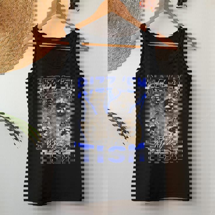 Autistic Raccoon Meme Women Tank Top - Fun Rizz Energy Unique Gifts