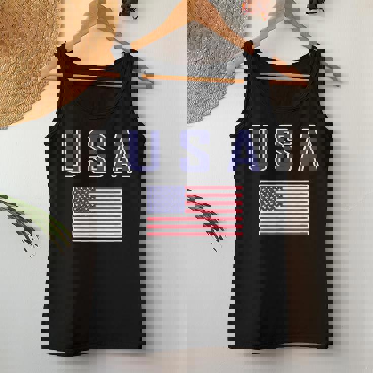 Bandera Americana Cool Patriotic Usa Banderas Hombres Es Camiseta sin mangas para mujer Regalos divertidos