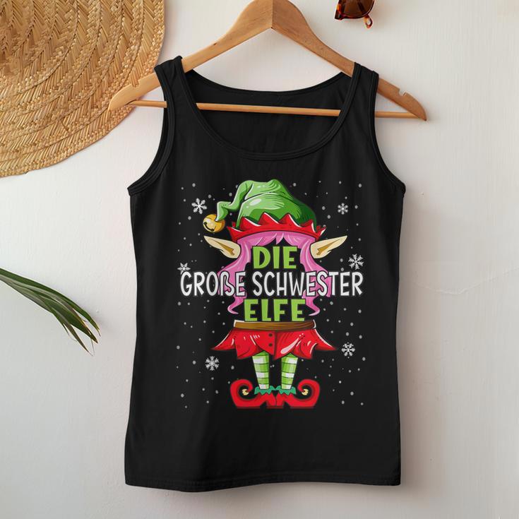 Big Sister Elf Christmas Family Christmas Tank Top Frauen Lustige Geschenke