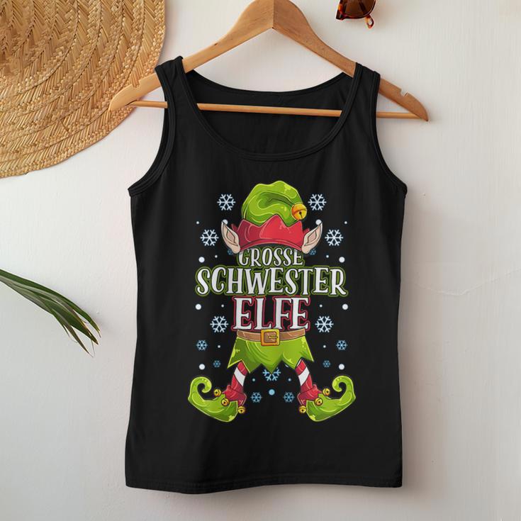 Big Sister Elf Christmas Outfit Christmas Family Tank Top Frauen Lustige Geschenke