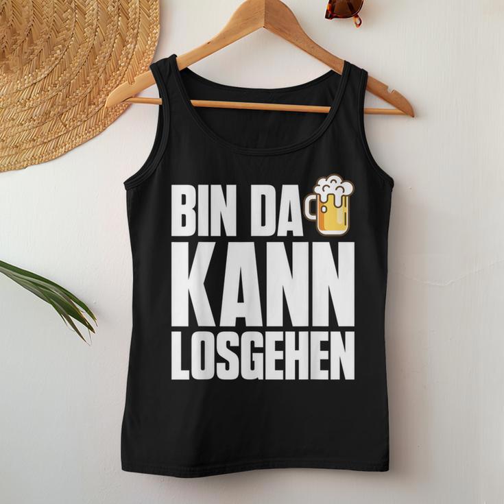 Bin Da Kann Losgehn Beer Saufen Party Alcohol Beer S Tank Top Frauen Lustige Geschenke