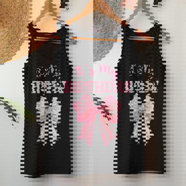 Birthday Girl Coquette Birthday Girl Pink Coquette Bow Women Tank Top Unique Gifts